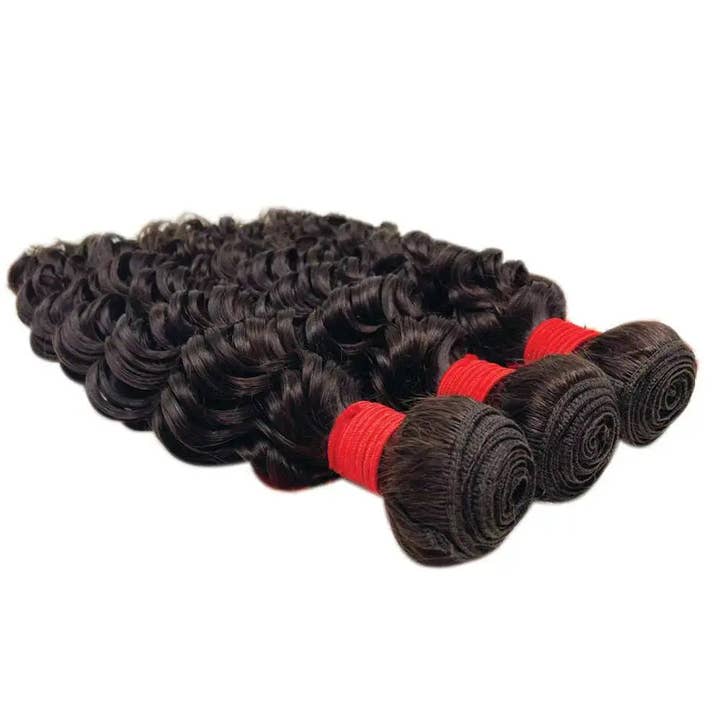 Natural KIWI Season Red Deep Wave Hair Extensions – 100% Human Hair Bundles | KIWI® 10–26 Inch for wholesale on Faire2