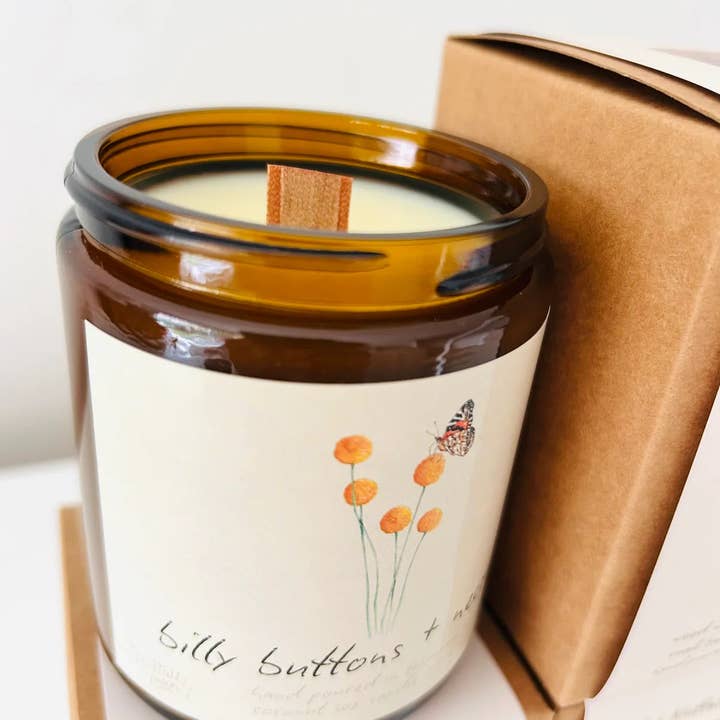 Bougie d'art - Billy Buttons + Nectar pour la vente par Bowie & Co