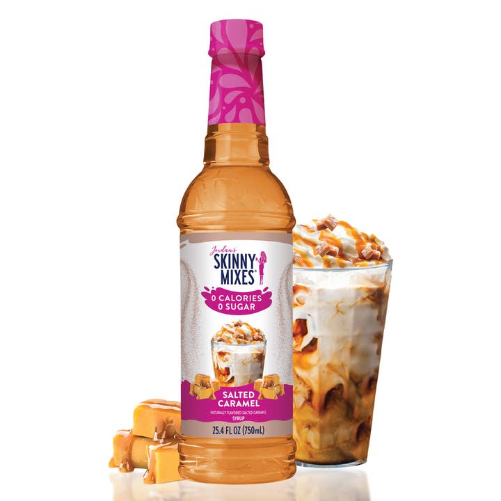 Sugar Free Salted Caramel Syrup for wholesale by Jordan's Skinny Mixes