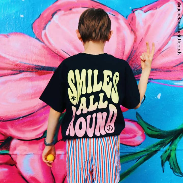 Criança Smiles All Redonda T-Shirt-Meninas, Menino por atacado de Port 213