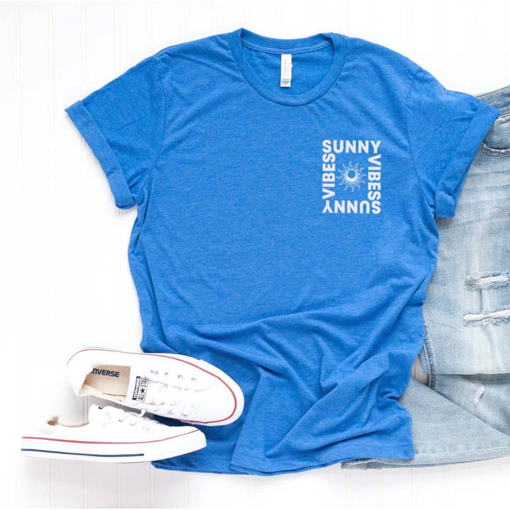 T-shirts à manches courtes graphiques SUNNY VIBES pour la vente par Shamaim