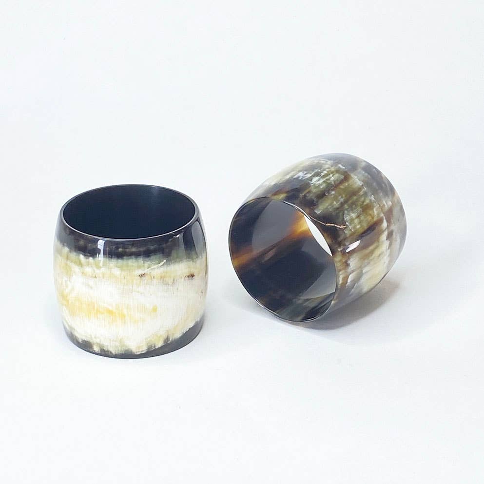 VIVO - Wholesale Napkin Ring - Genuine Horn Barrel Shape Napkin Ring0