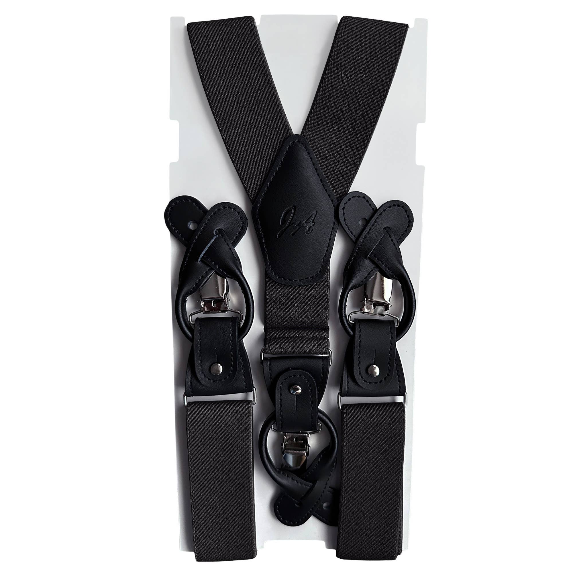 Jacob Alexander - Vente Bretelles – homme - Bretelles solides élastiques en Y pour hommes8