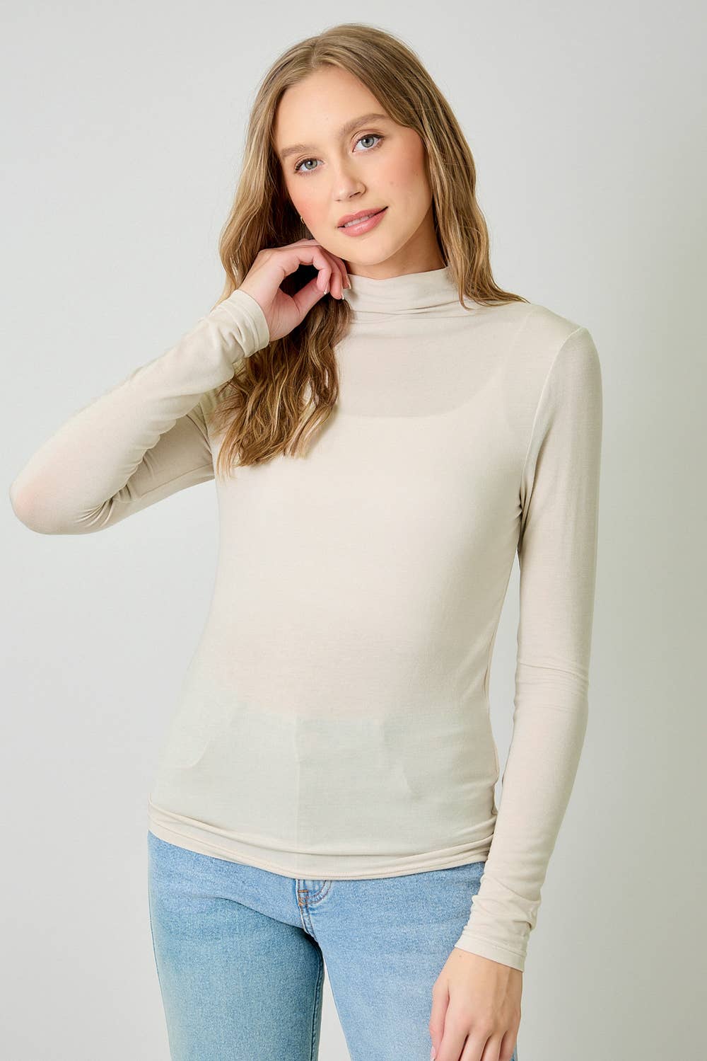 Mystree – wholesale Stickad topp - Dam – 61274 Nödvändig Mock Neck Topp28