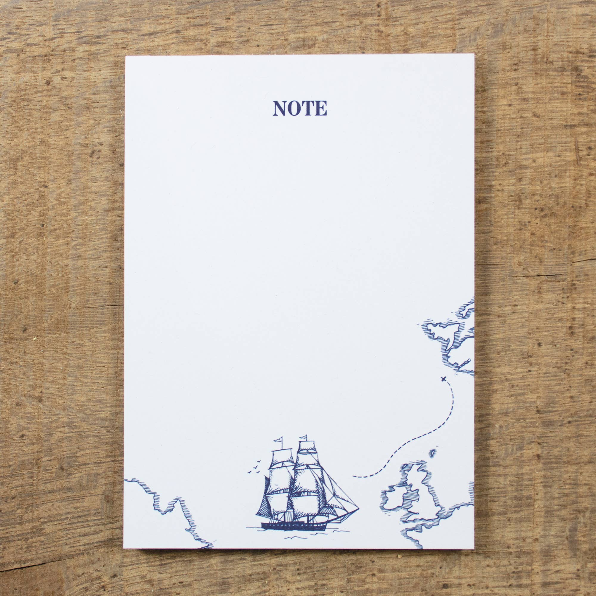 Bow & Hummingbird – wholesale Notepad – Maritime Notepad Sailing Ship made from Recycled Paper0