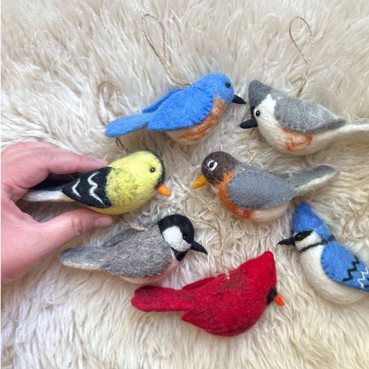 Sheep Farm Felt - Wholesale Ornament Set - Felt Bird Ornaments