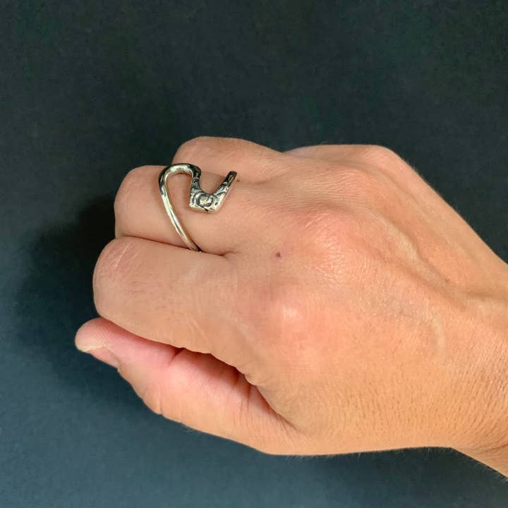 Anel de colher de prata por atacado de Gleamlety