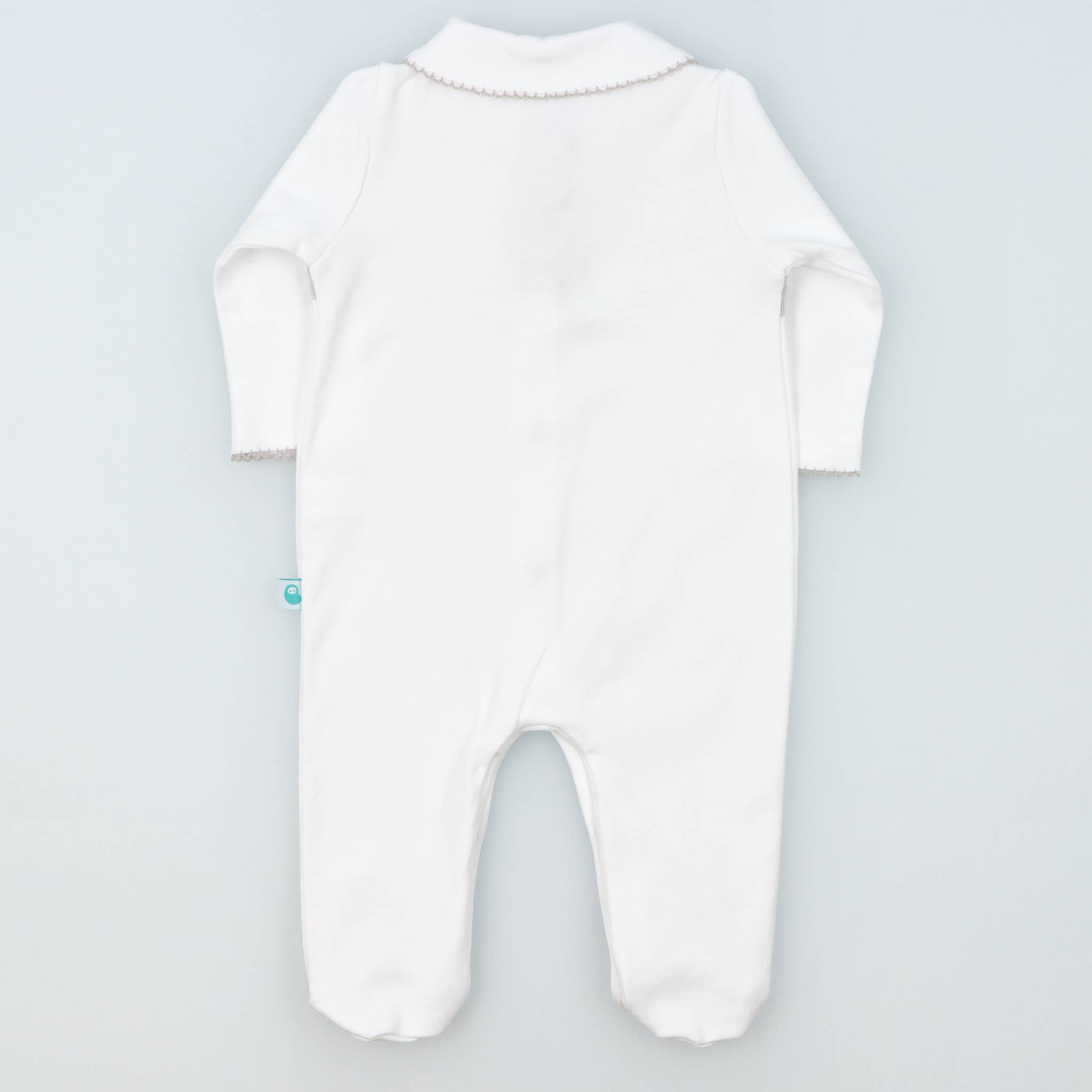 Bean Baby Clothes – wholesale Jumpsuit – Baby – Cotton BabyGrow with Striped Collar, Chest, and Feet4