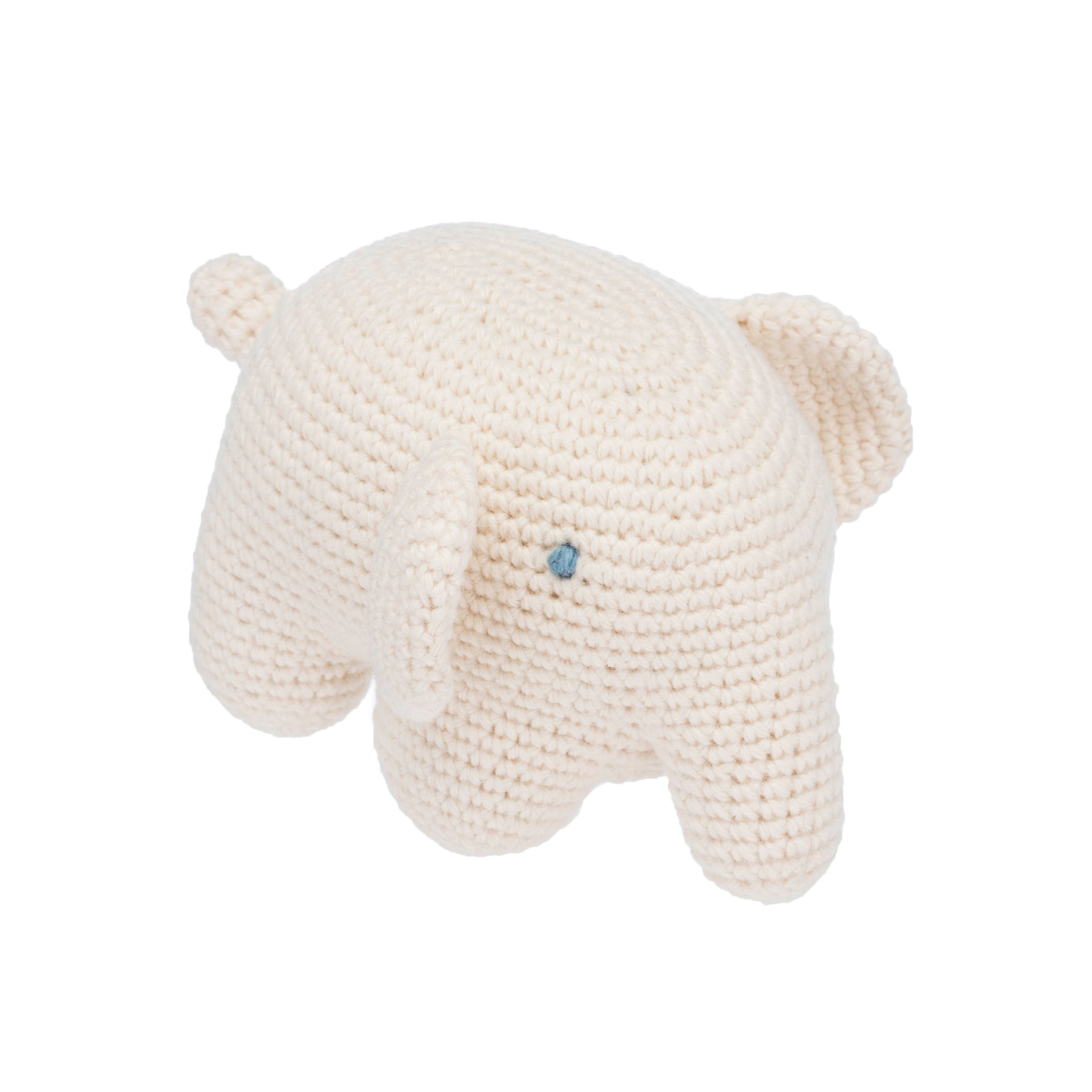 Darzzi - Wholesale Handheld Rattle - Baby - Elephant Knit Rattle Toy
