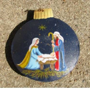 Christmas ornament OR-515 Nativity Metal for wholesale by Nannie and B's Crafts
