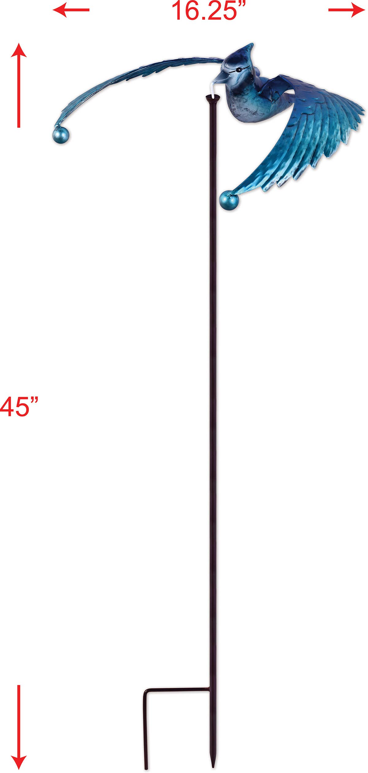 Sunset Vista Designs - Wholesale Outdoor Ornament/Decor - Blue Jay Bird Balance Drifter1