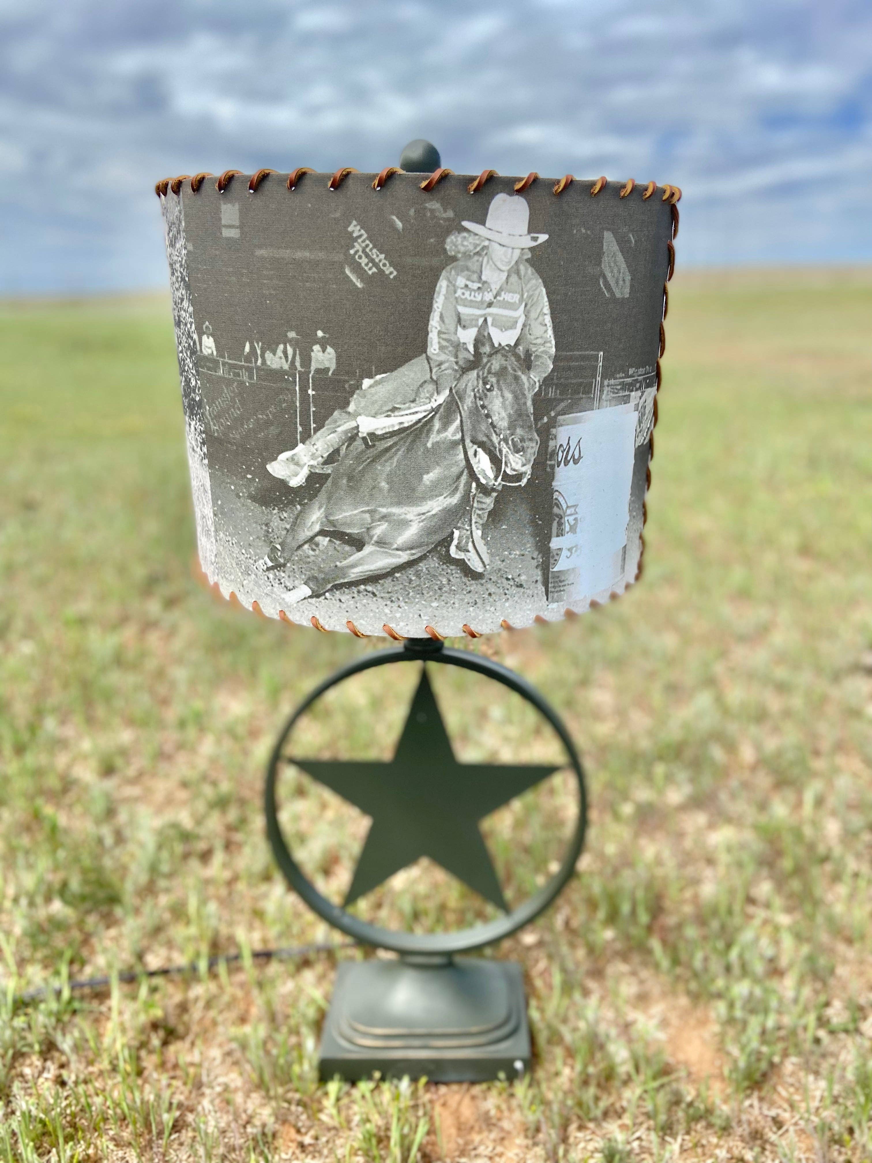 Red Dirt Ranch Clothing Company - Wholesale Lamp Shade - Lampshade Barrel Racing Rodeo Legends
