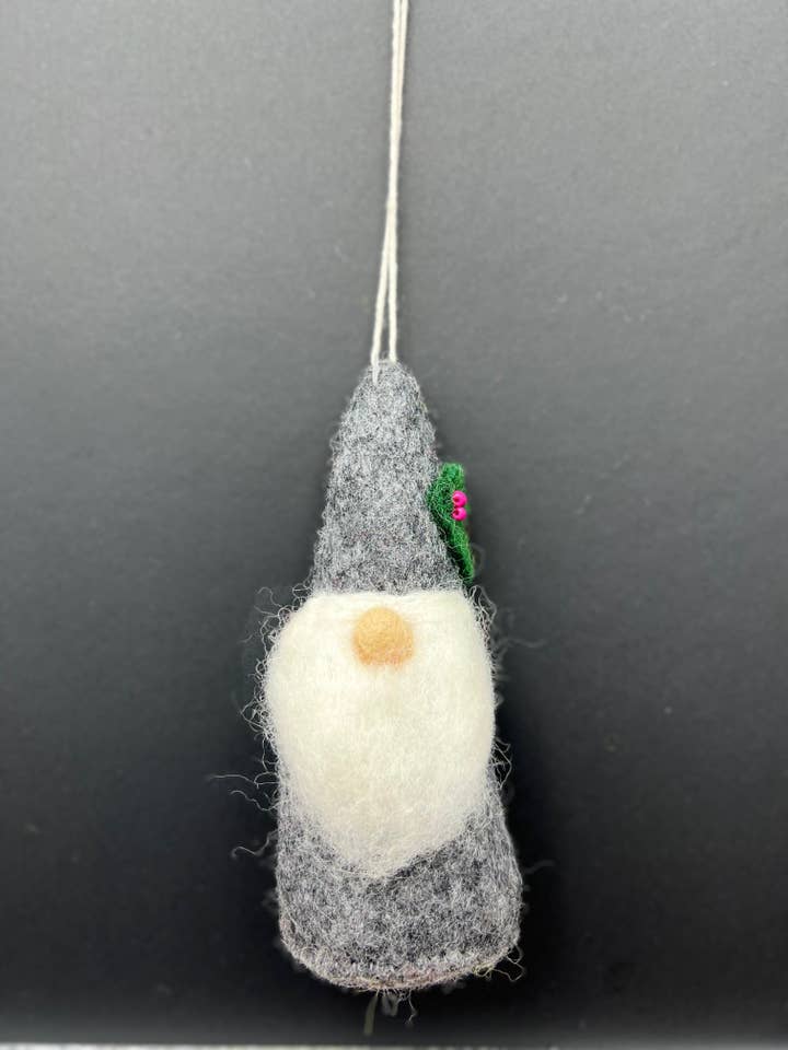 Handmade Woolen Christmas Dwarf Ornaments Set of 5 for wholesale by NURBU INC.