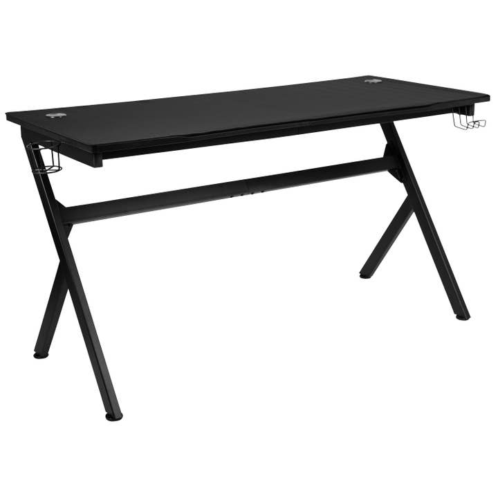 Flash Furniture - Wholesale Console Table - 55" Black Computer Gaming Desk - Headphone Holder1