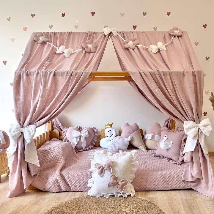 Velvet White - Wholesale Bed canopy – Child & baby - Muslin Canopy | Princess Bed Canopy0