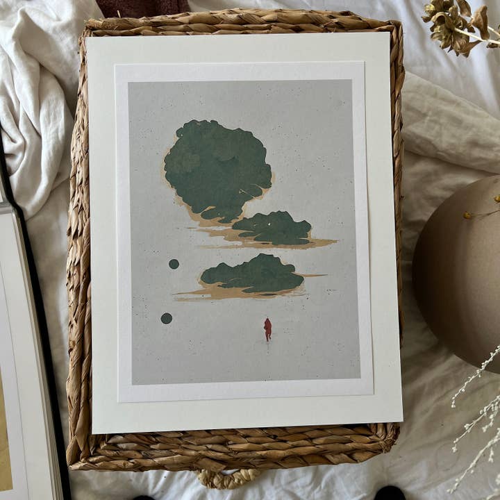 ArtbyHaise - Wholesale Art Print - Contemplation Green Geometric Abstraction Art Print Set #21