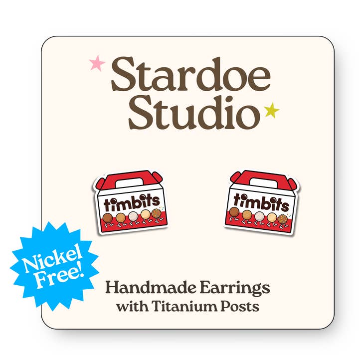 Orecchini Timbits per la vendita all'ingrosso da parte di Stardoe Studio