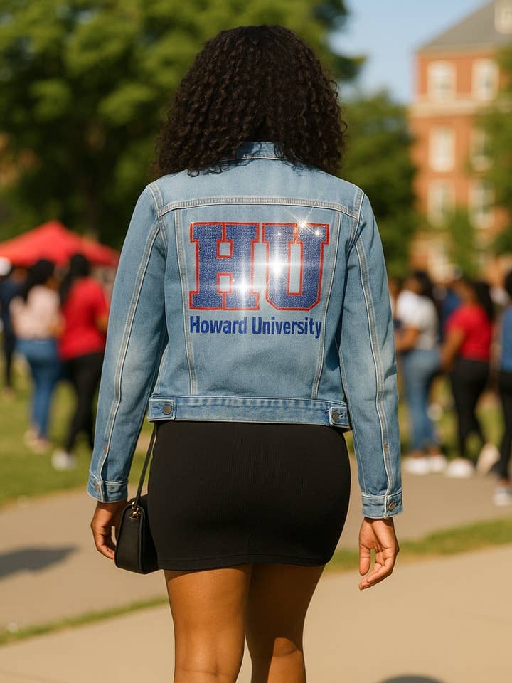 Licensed Game Day Denim, Blue, HU Howard University for wholesale by Moving Forward Designs
