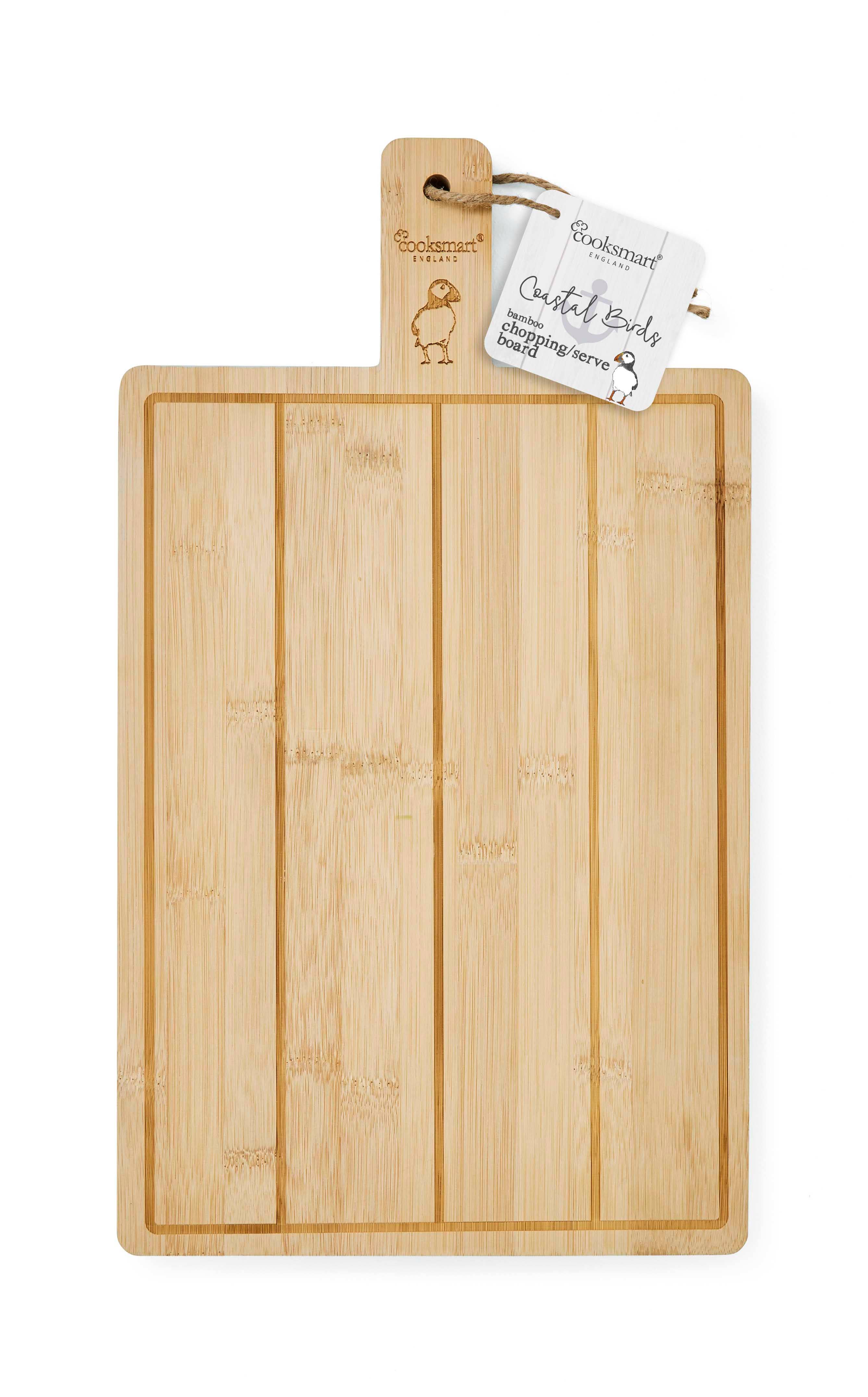 Natural Bamboo Paddle Board Coastal Birds by Cooksmart for wholesale on Faire1