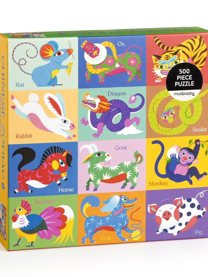 Chinese Zodiac 500 Piece Family Puzzle for wholesale by Chronicle Books