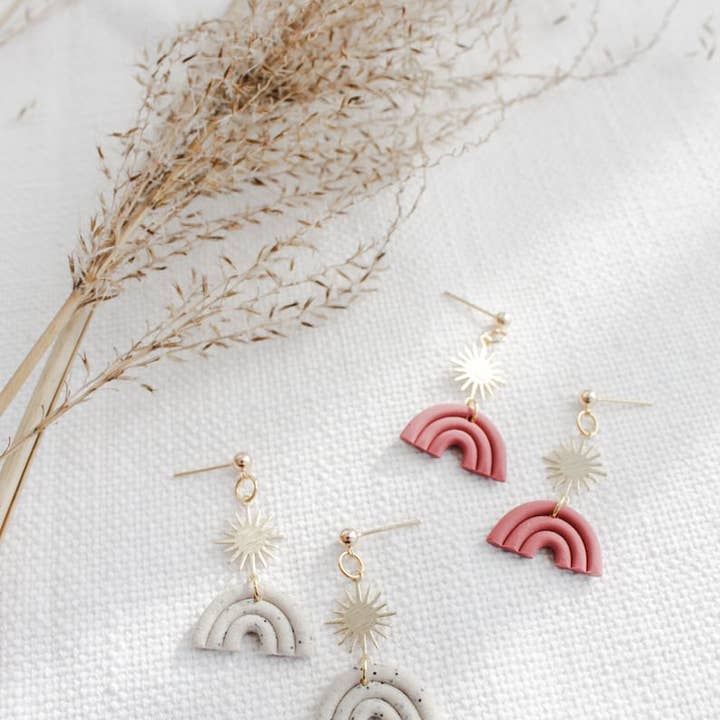 LESVARANDCLAY – Großhandel Ohrstecker – SUNNY RAINBOW - TERRACOTTA2