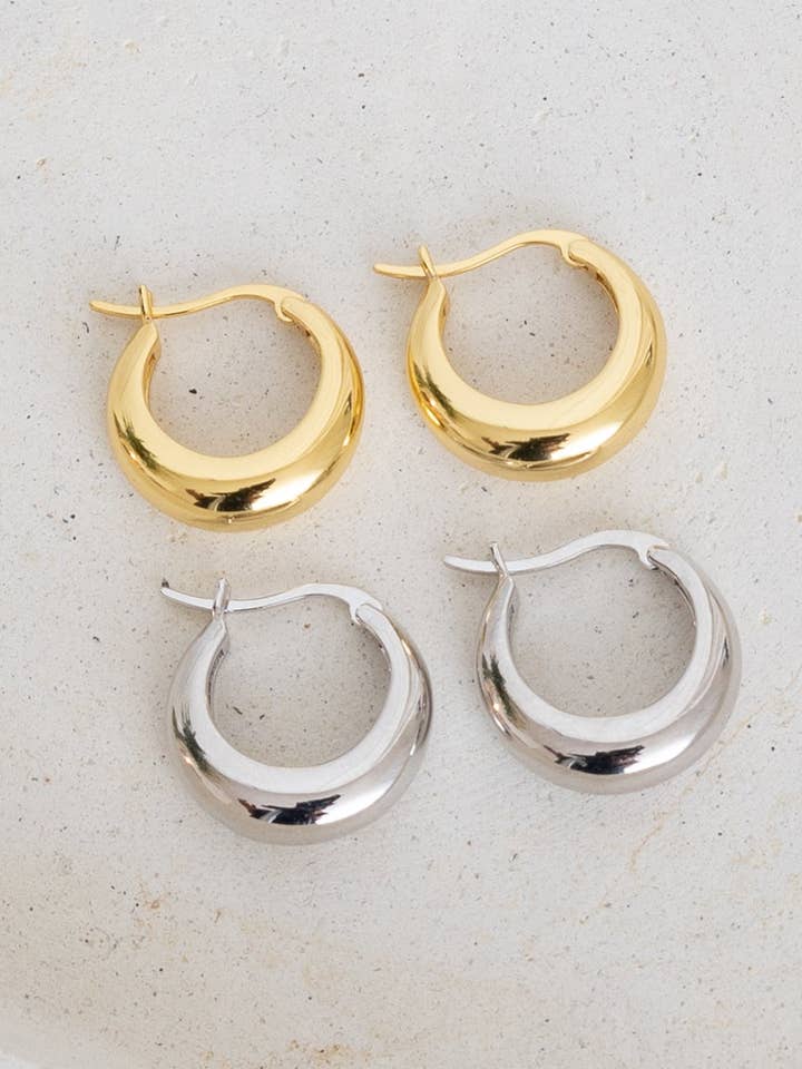 Small Crescent Hoops for wholesale by AALLYN