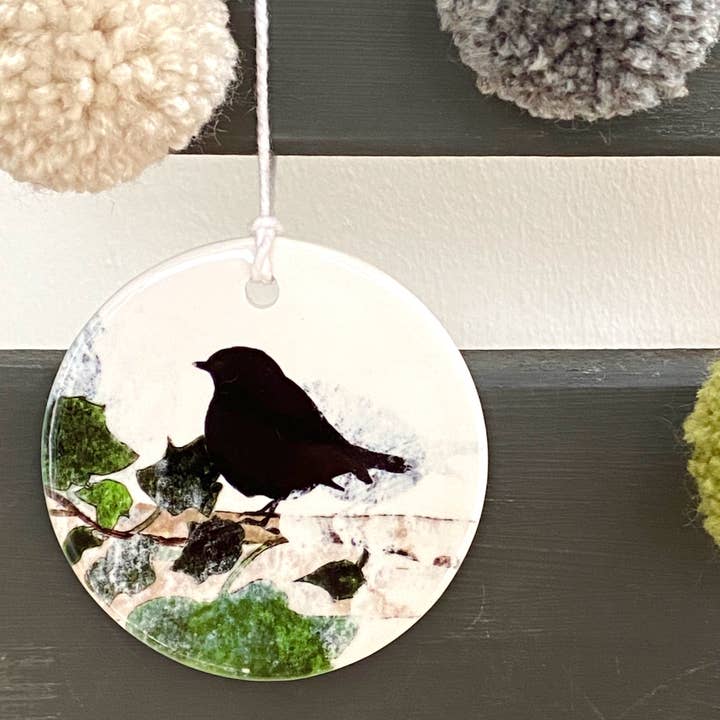 DECORAZIONE: pettirosso ed edera per la vendita all'ingrosso da parte di Sandra Vick