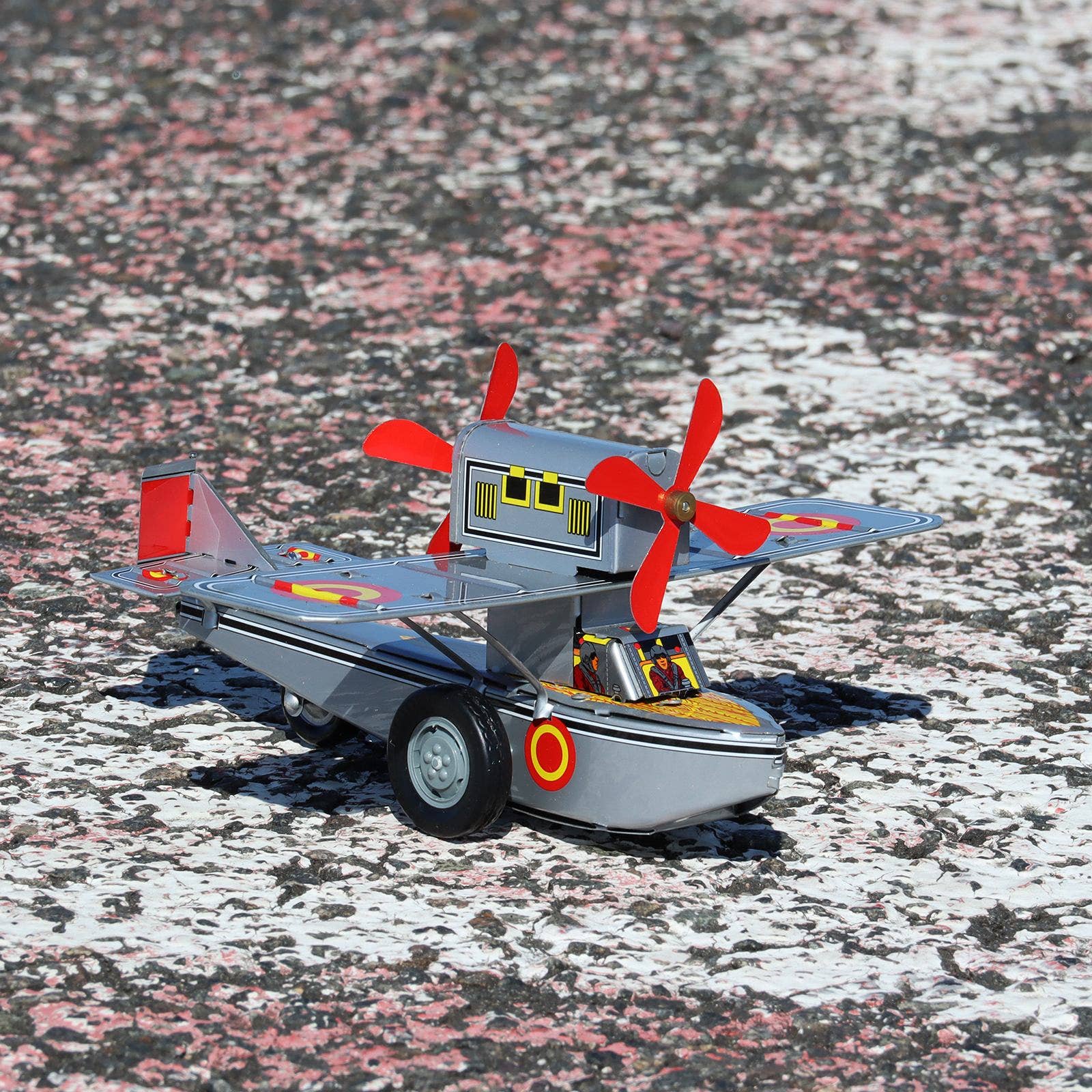 Tribal Trade GmbH - Wholesale Decorative Figurine - Tin toy airplane with double propeller tin airplane7