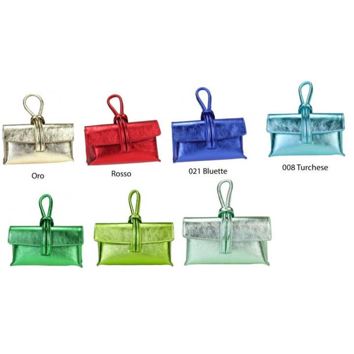 JIJOU CAPRI - Wholesale Clutch Bag - Women's - BETTY Italian Metallic Leather Crossbody Bag JIJOU CAPRI4