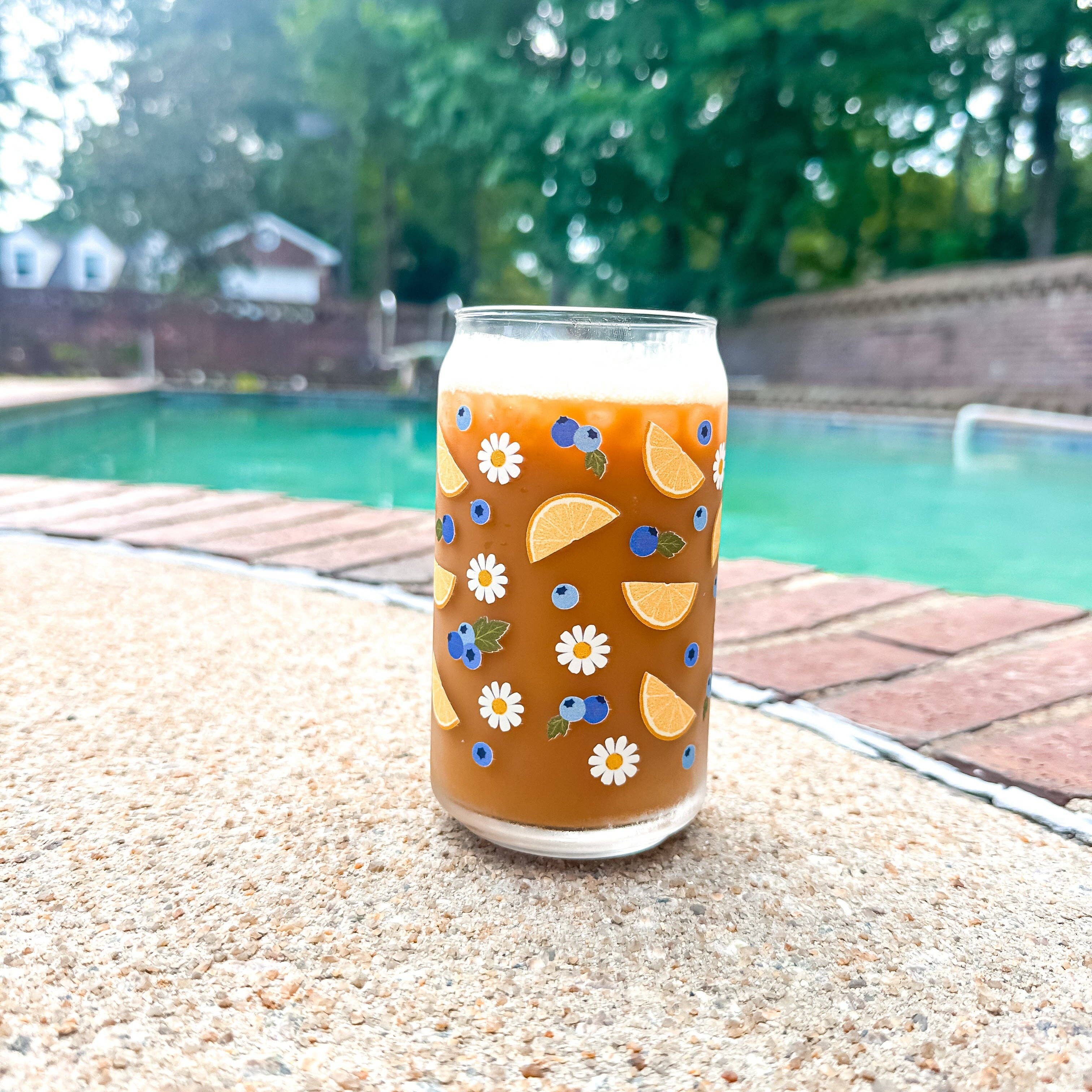 Oak Shore Collective LLC - Wholesale Drinking Glass/Cup - Blueberry Lemonade | Glass Tumbler1