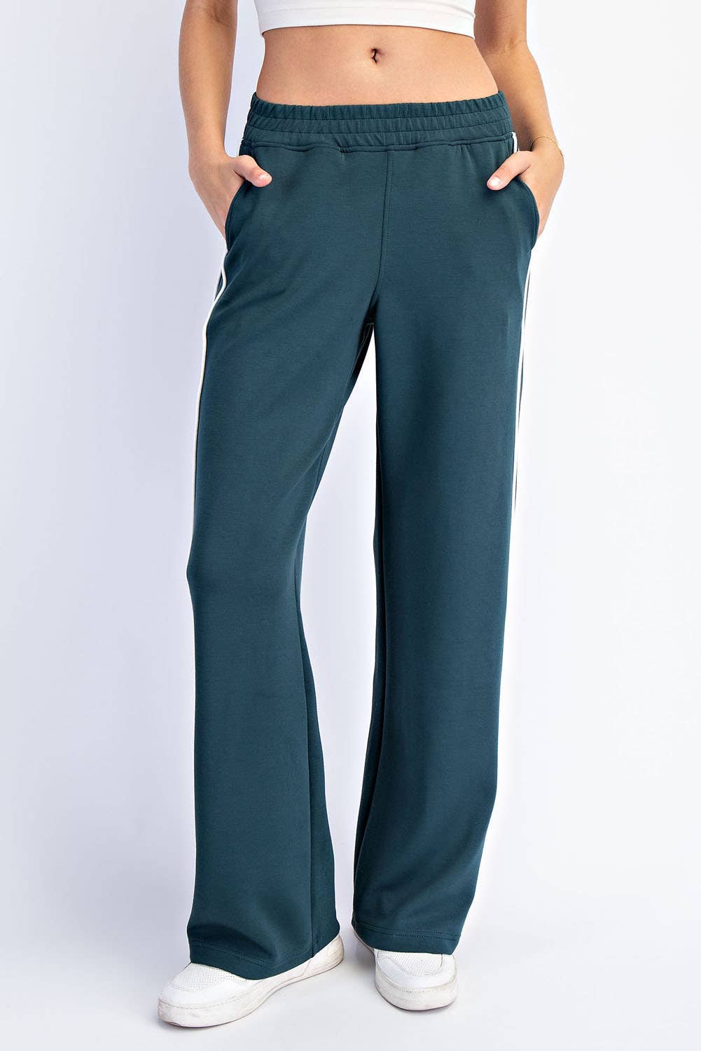 Rae Mode - Wholesale Athletic Pants - Women's - MODAL SCUBA TWO STRIPE PIPING STRAIGHT PANT18