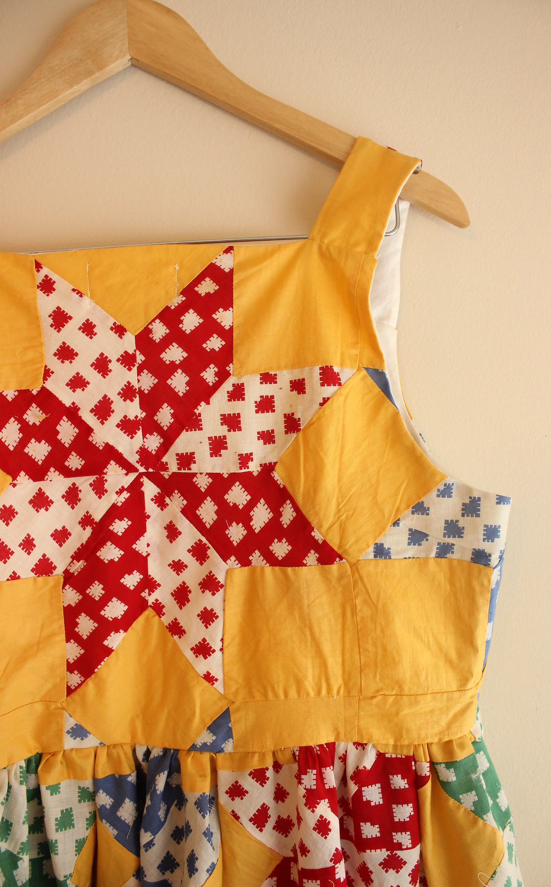 Reclaim Creative - Wholesale Dress - Women's - Quilt Top Dress - Yellow 8 Point Star4