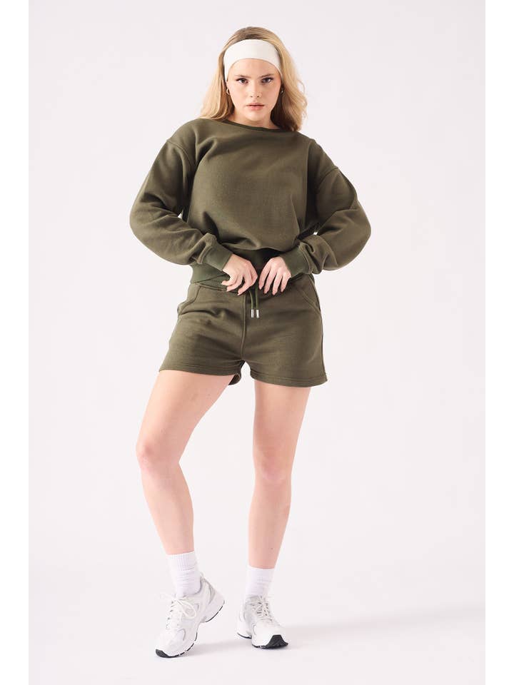 JMOJO UK Limited - Wholesale Sweatshirt – Women's - Astra Crew Neck Jumper – Khaki5