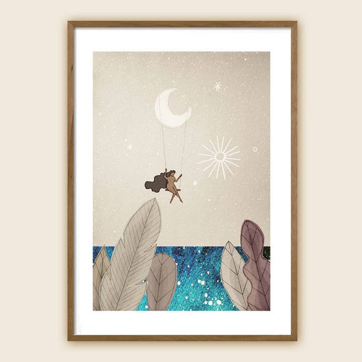 Stampa artistica Mystical Moon: «And Maybe It Was All Just a Dream» per la vendita all'ingrosso da parte di Maia Walczak