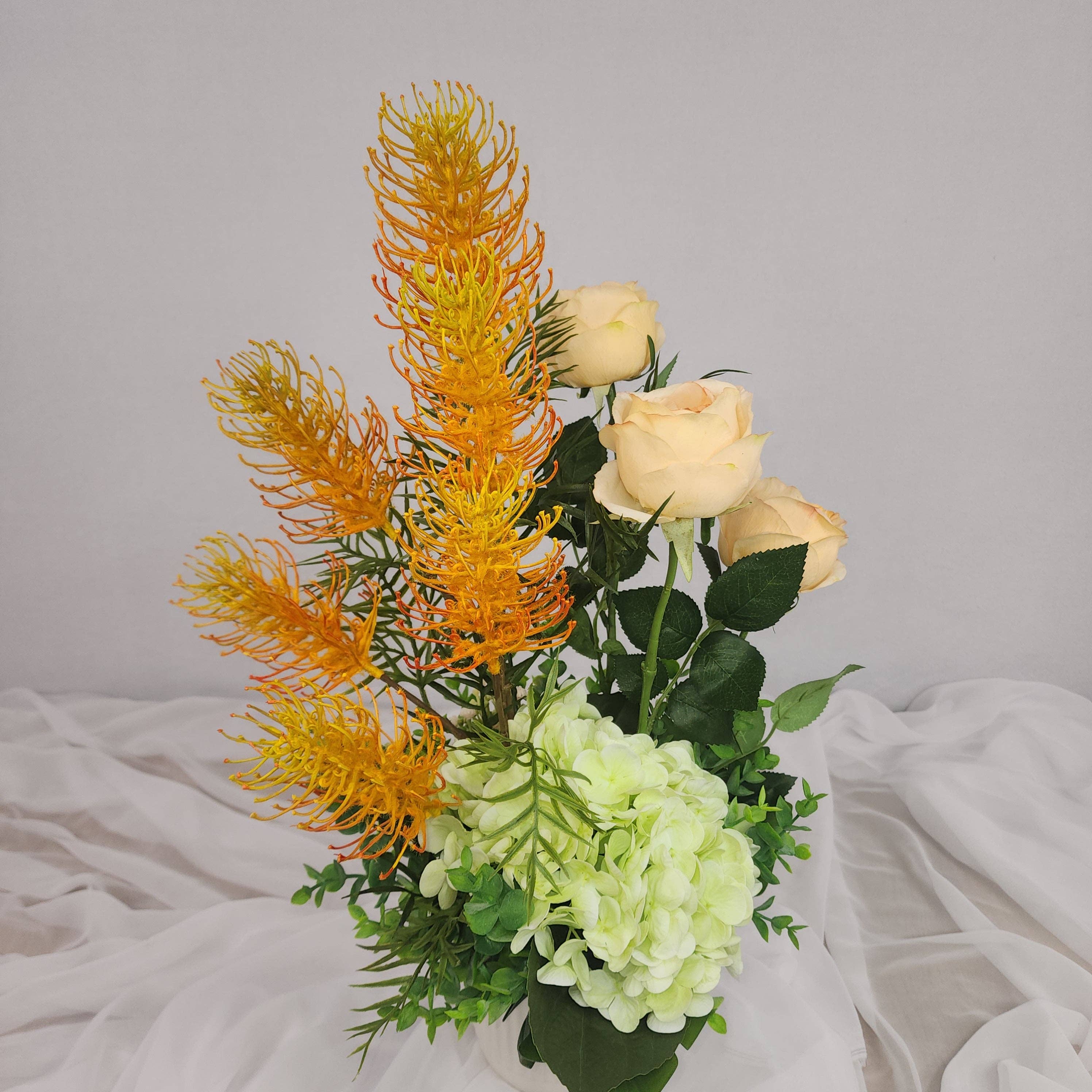 Realistic Artificial Flowers - Wholesale Artificial flowers - Golden Grevillea Tall Arrangement - Realistic Artificial Flowers6