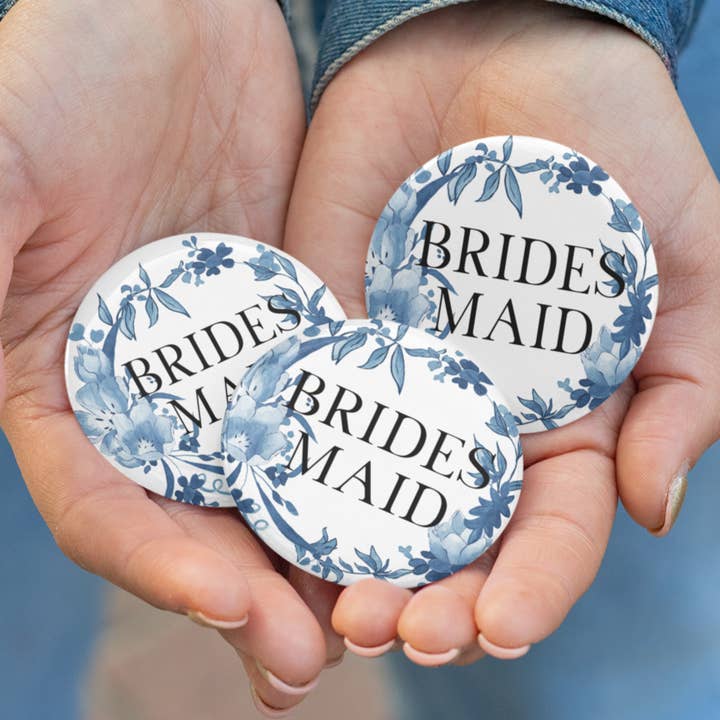 Dusky Blue brud Party Knappar för wholesale av Never Knew I Needed