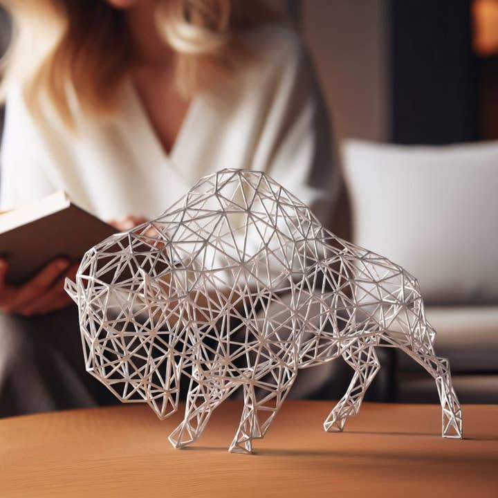 Buffalo Decor Sculpture for wholesale by 3DOfficeAT