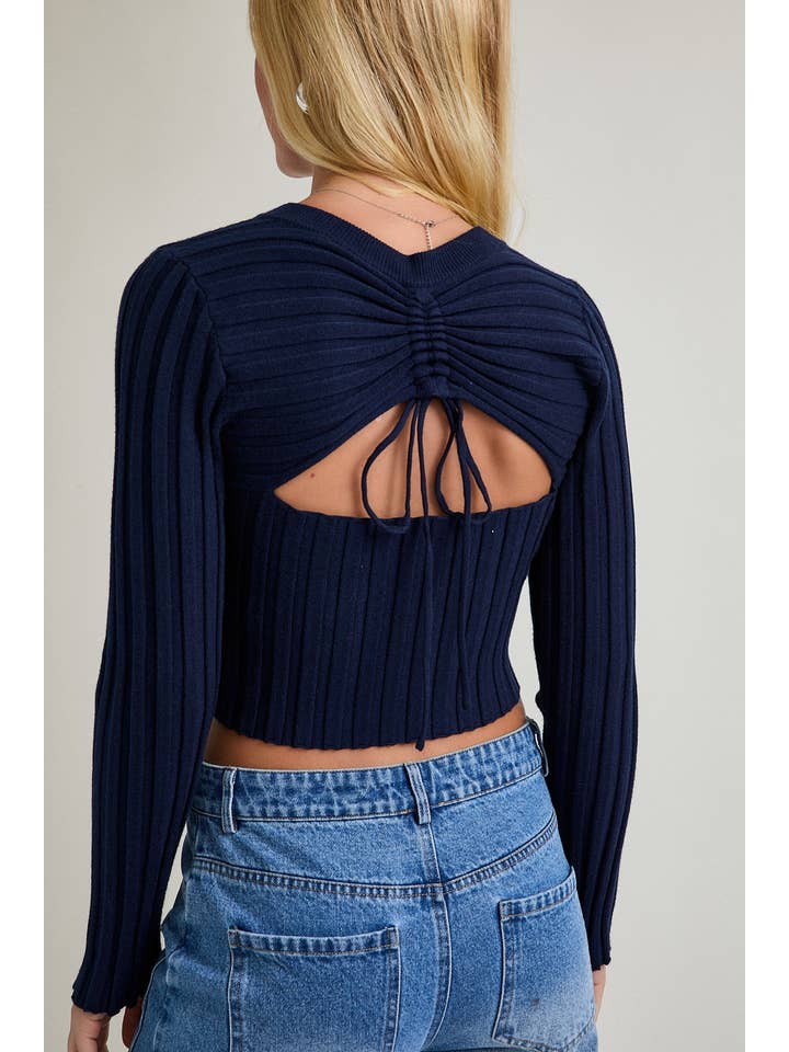 LE LIS - Wholesale Blouse - Women's - BACK SHIRRING LONG SLEEVE TOP9