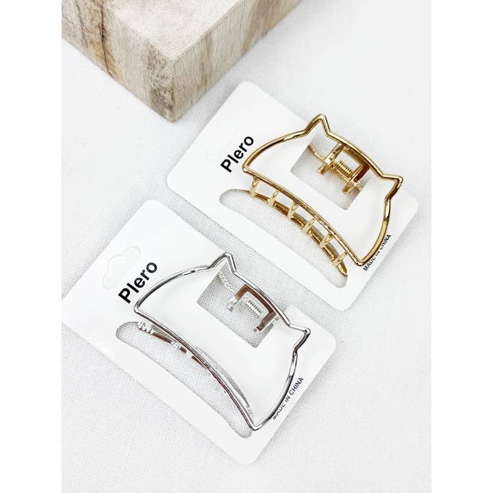 MIX COLOR Metal Meow Hair Claw Clips for wholesale on Faire
