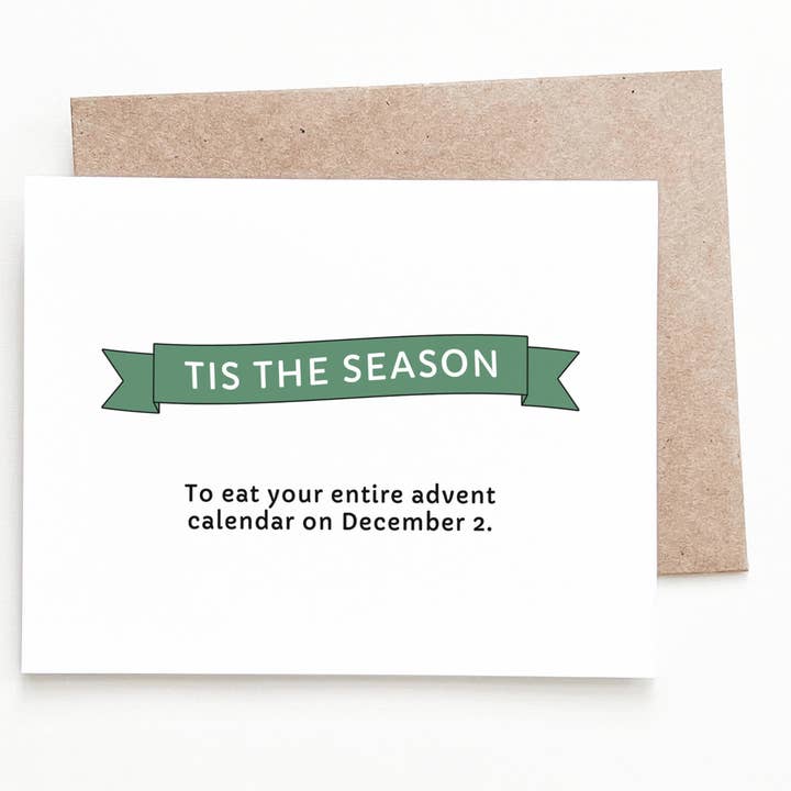 Tarjeta navideña con calendario de adviento para venta al por mayor de Nine Two Design