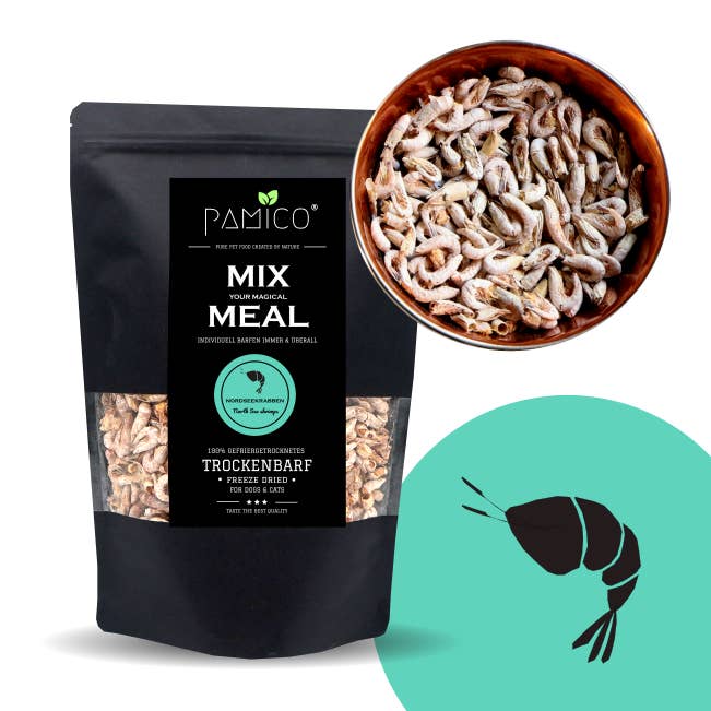 Noordzeegarnalen gevriesdroogd - MIX MEAL Droogbarf voor wholesale door PAMICO