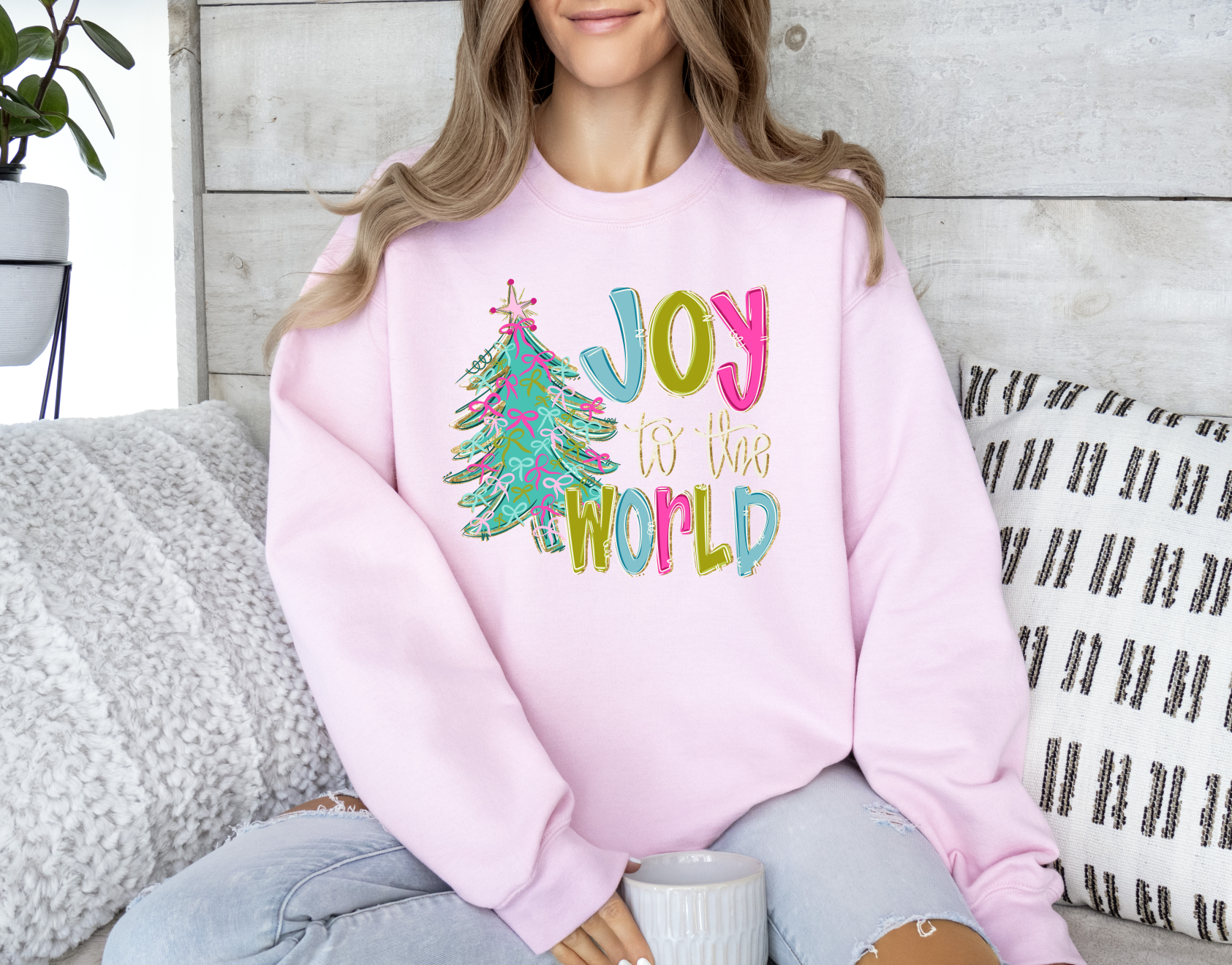 Simply You Customs - Vente Sweat-shirt à imprimés – femme - Joie au Monde - Sweatshirt Arbre à Nœud2