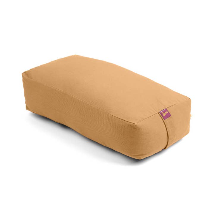 Yoga Bolster - LG Rectangular Cotton Filled Beige for wholesale by Yogavni Yoga Products