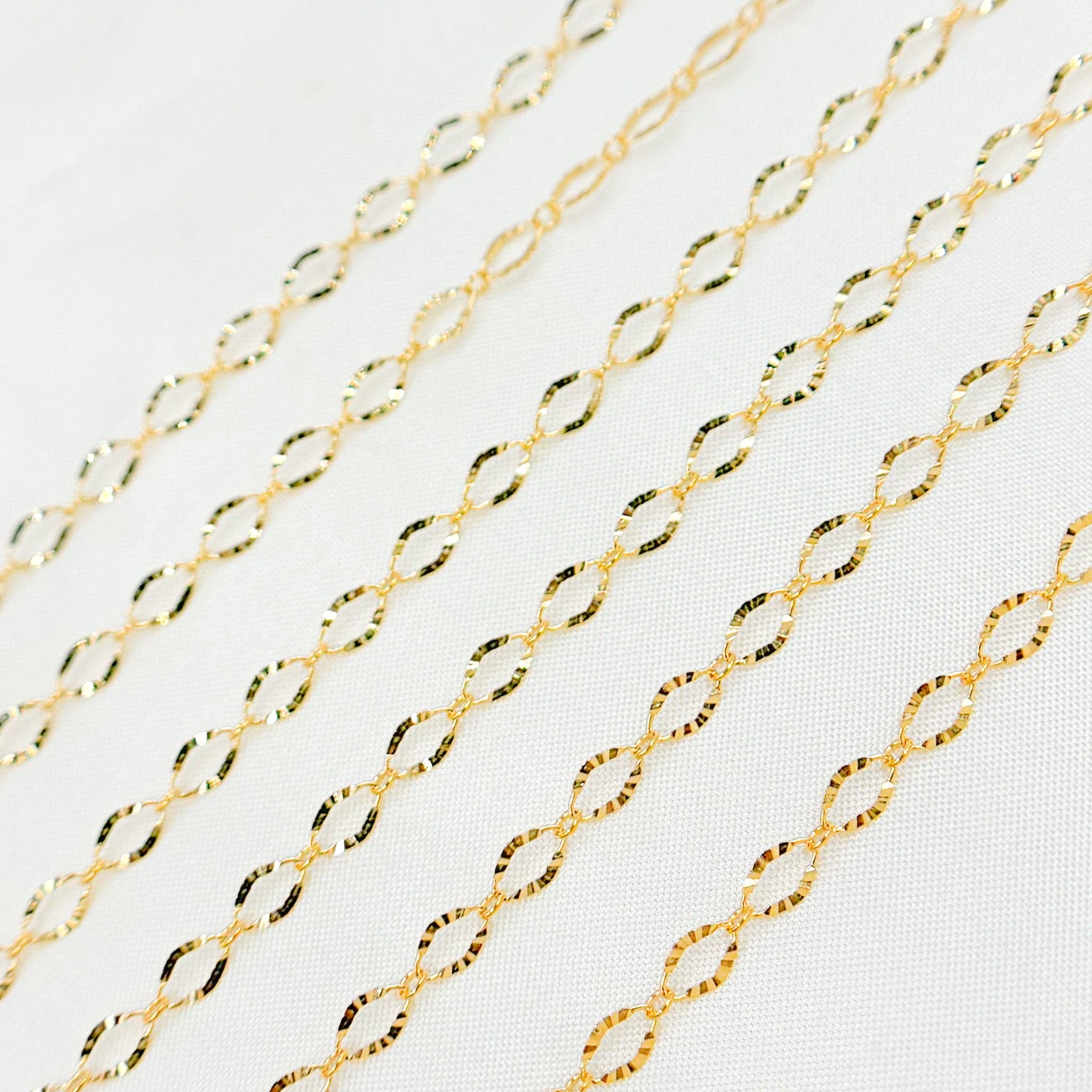 Tresor Jewelry Inc. - Wholesale Link & Chain Necklace - 1370SBGF. 14K Gold-Filled Diamond Cut Oval Link Chain4