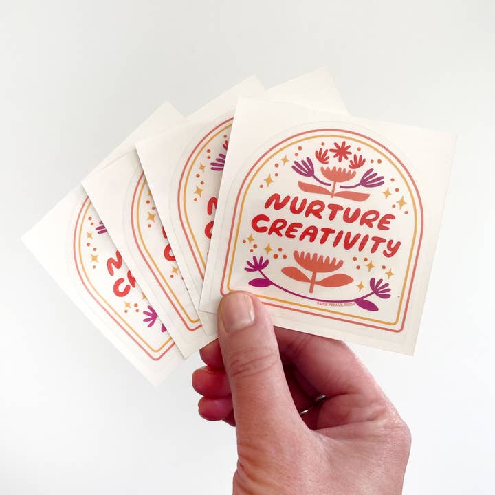 Paper Parasol Press - Wholesale Sticker - Nurture Creativity Clear Sticker4