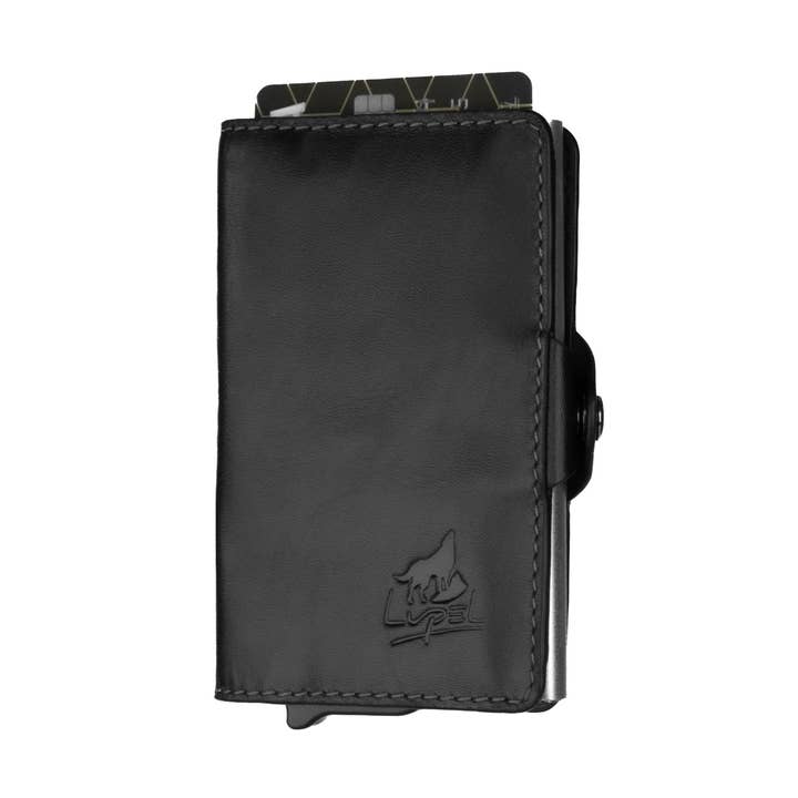 Portafoglio in Pelle e Alluminio Anti-RFID per la vendita all'ingrosso da parte di Lupel & Rubre