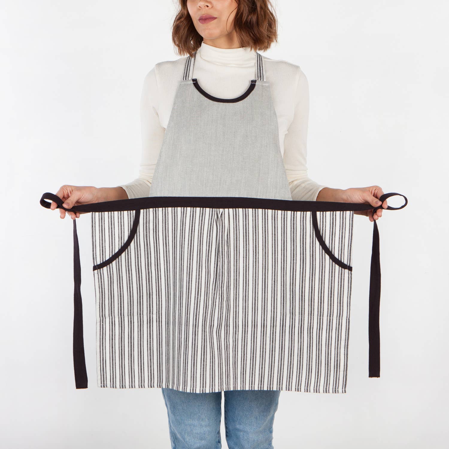 Now Designs by Danica - Wholesale Apron - Ticking Stripe Petite Apron5