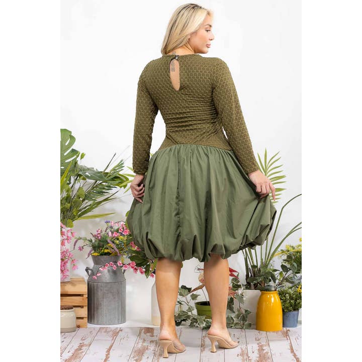 OLIVE ROBE BALLON PLUS en vente sur Faire3