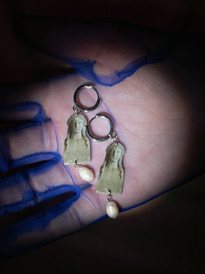 Pendientes Sappho & Pearl para venta al por mayor de heycolanda studio