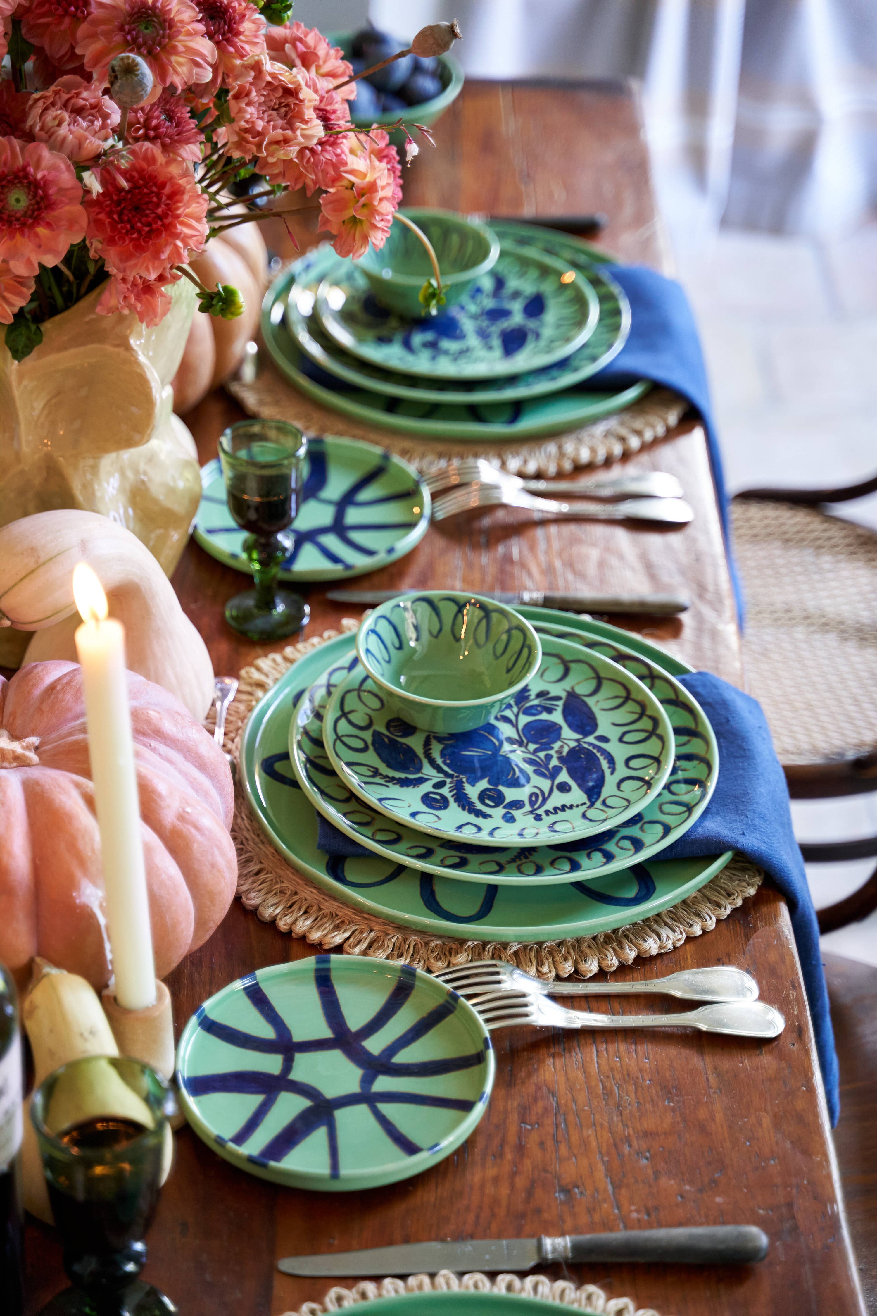 Couleur Nature - Vente Vaisselle d'apéritif - Assiette Apéritif Amalfi Verte - Diamètre 7,1"5